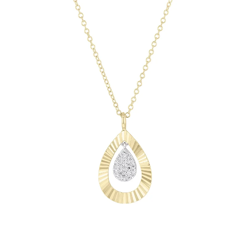 trendy necklace for teens -Ray of Light Diamond Necklace