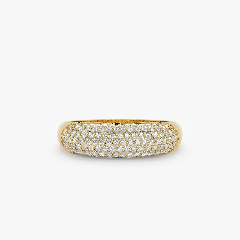 adjustable gold ring for women -Salt and Pepper Diamond Ring, Dallas