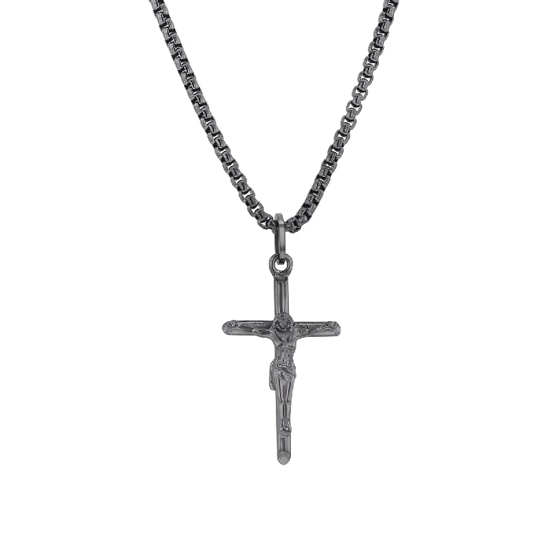 zodiac sign necklace for women -Salvation Stainless Steel Crucifix Necklace