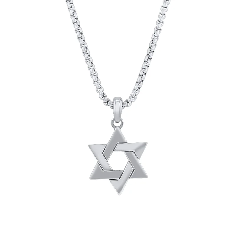 moonstone necklace for women -Star of David Stainless Steel Necklace