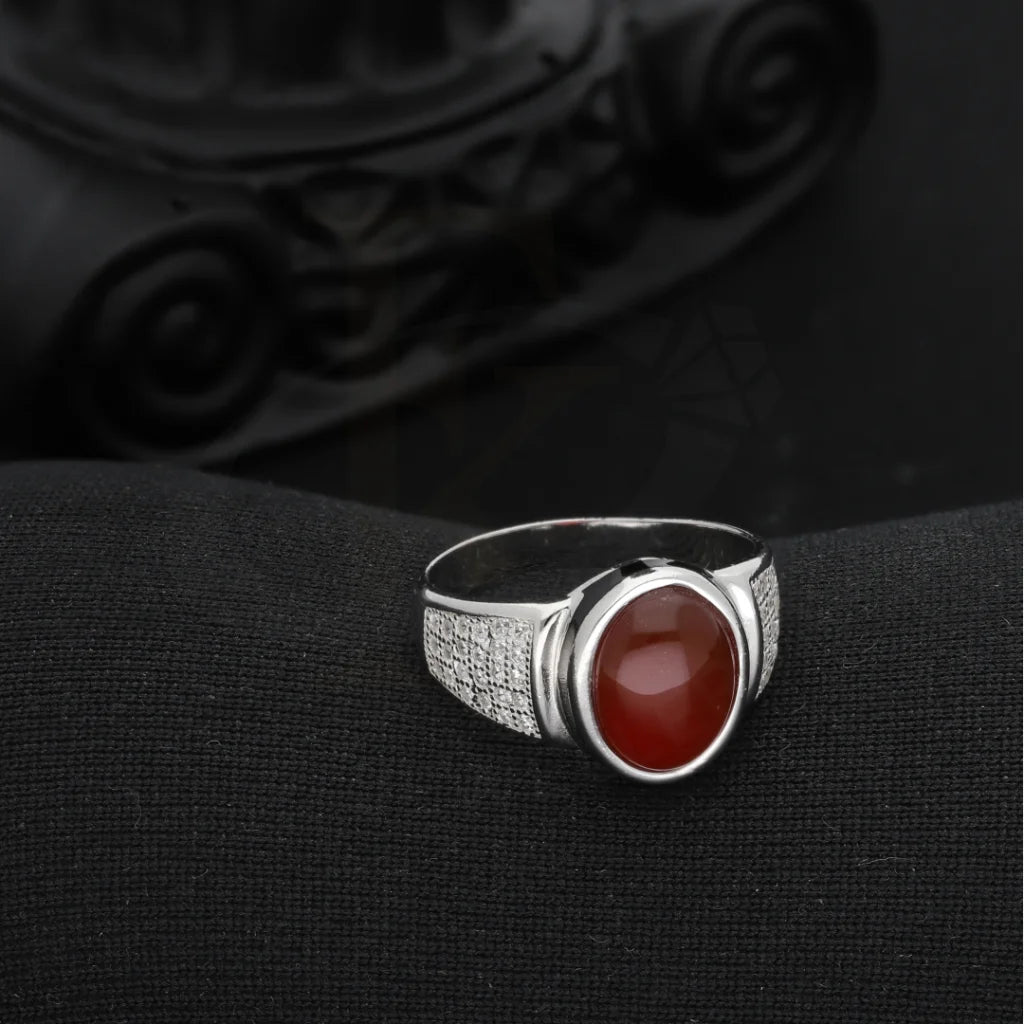 gothic style ring for men -Sterling Silver 925 Baby Solitaire Ring - FKJRNSL8256