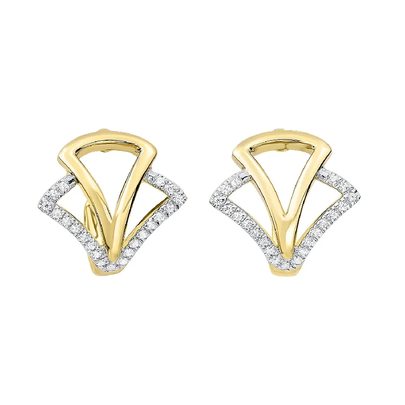 celestial moon earrings for women -14K Diamond Earrings