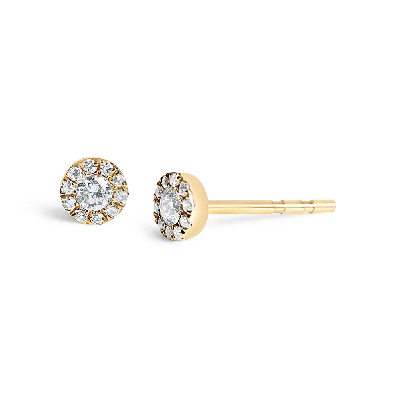 bold geometric earrings for women -AUDREY BRILLIANT CUT DIAMOND EARRINGS