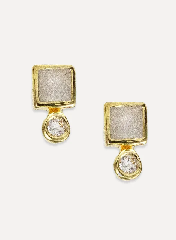 luxury diamond stud earrings -Baker Studs