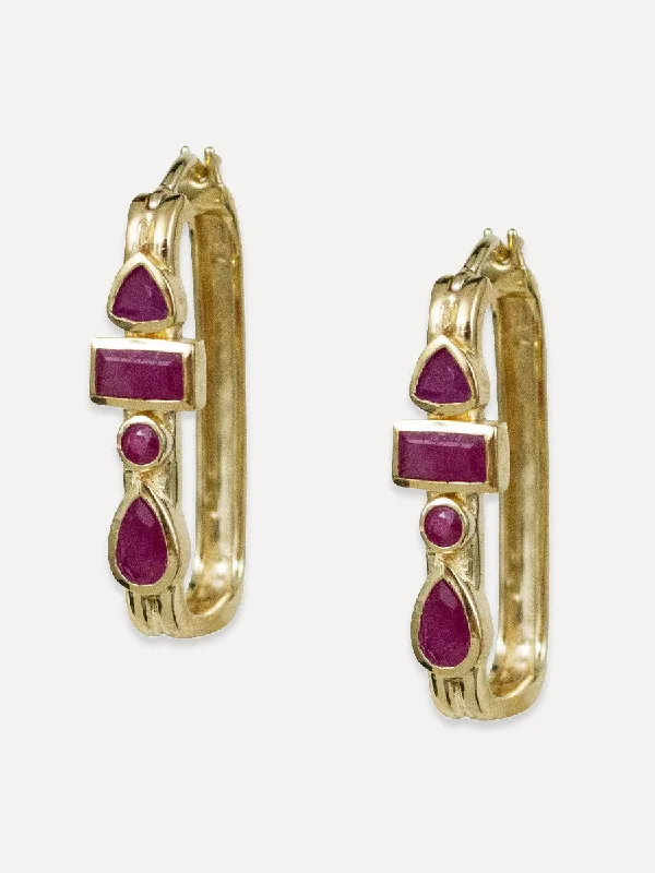 diamond hoop earrings for women -Berber Hoops