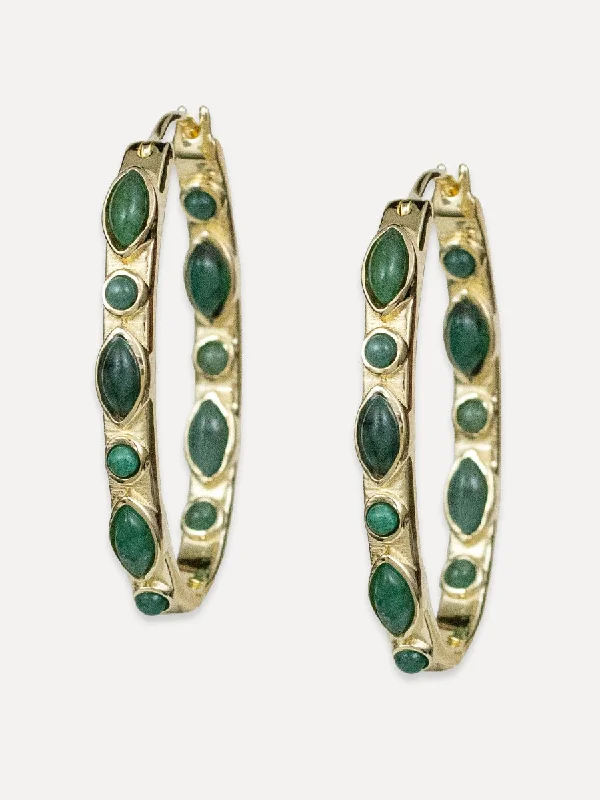 crystal chandelier earrings for women -Casablanca Hoops