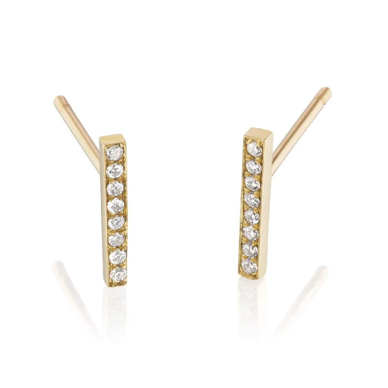 sapphire drop earrings for women -Dash Diamond Stud Earrings