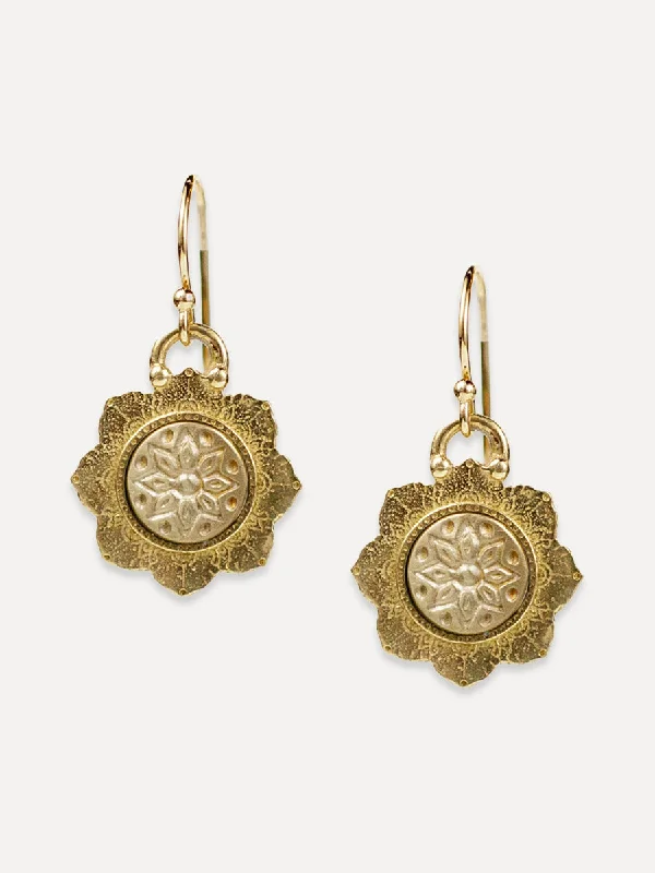 luxury gold earrings for women -Dhyana Earrings "seek your center"