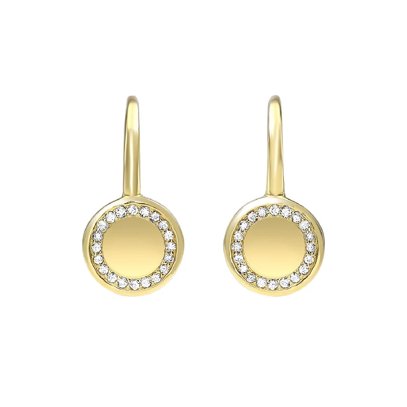 bohemian style earrings for women -Gold Diamond Earrings