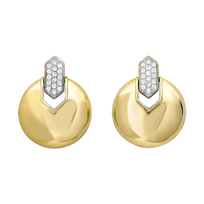 tiny stud earrings for second piercing -Gold Diamond Earrings