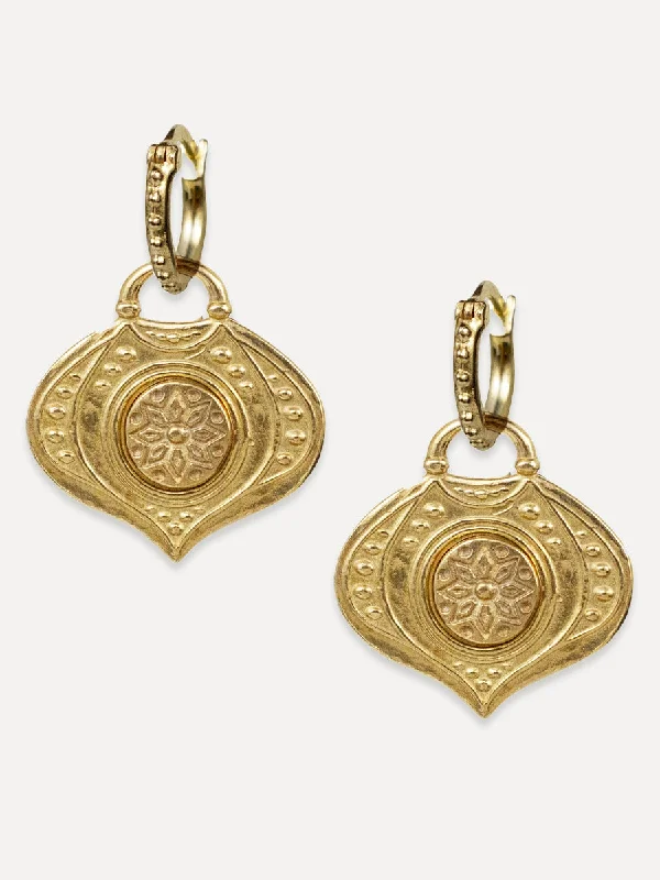 custom nameplate earrings for women -Hatha Earrings "precision in grace"