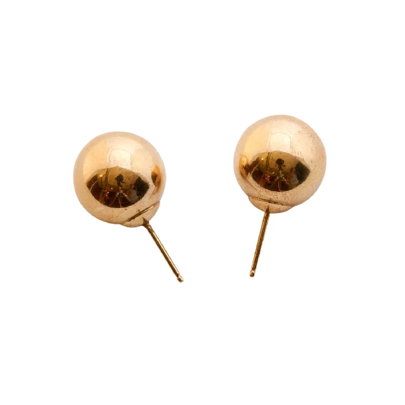 rose gold hoop earrings for women -Kathleen Whitaker 14k Pair Large 12mm Sphere Stud Earrings