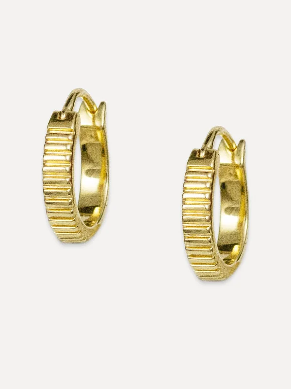 classic gold stud earrings -Rowan Hoops