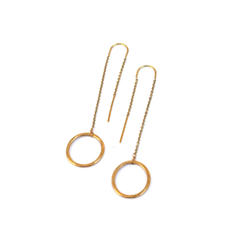 minimalist gold earrings for daily wear -Stay Pretty threader earrings