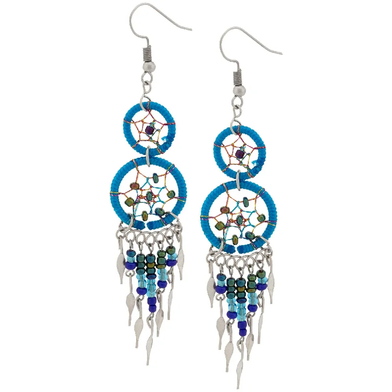 butterfly drop earrings for girls -Double Dreamcatcher Dazzling Earrings