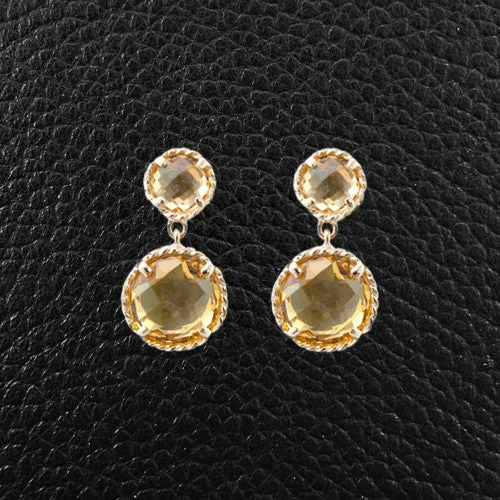 crystal chandelier earrings for women -Citrine Dangle Earrings