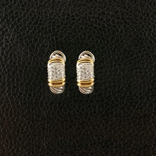 custom engraved earrings for gifts -David Yurman Estate Earrings