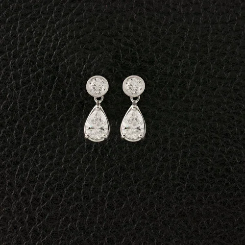 fashion statement earrings for women -Diamond Dangle Earrings