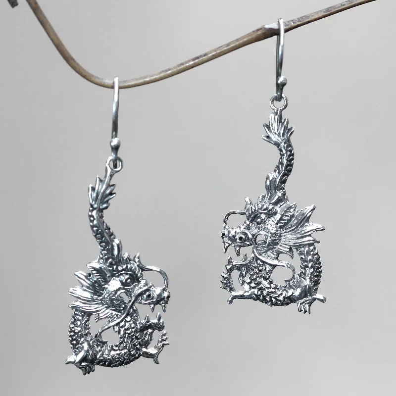 diamond stud earrings for men -Dragon Splendor Earrings