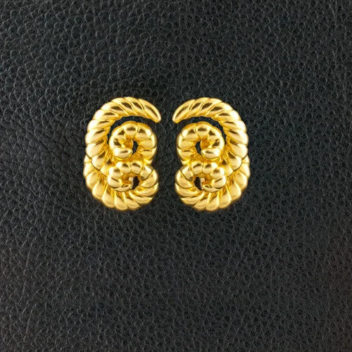 cubic zirconia stud earrings -Lalounis Estate Earrings