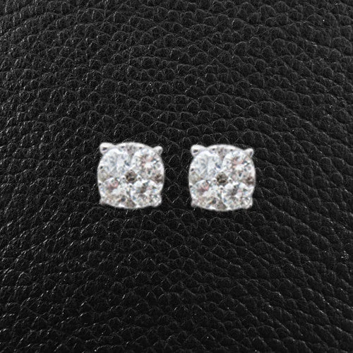 gemstone stud earrings for women -Multi-Diamond Earrings