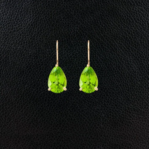 cubic zirconia stud earrings -Peridot Earrings