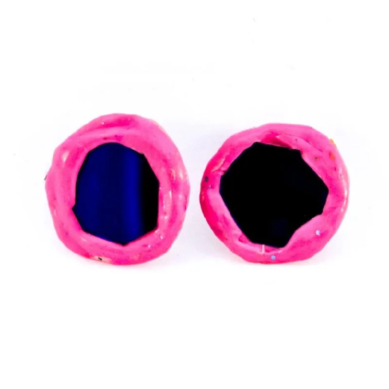 emerald earrings for women -PINK AND BLUE CIRCLE EARRINGS, 2006