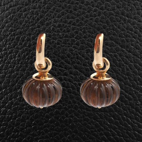 handmade earrings for women -Smokey Topaz Dangle Earrings